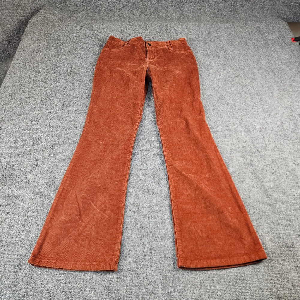 Carters Kid Girls Rust Orange Corduroy Flare‎ Leg Pants Size 14 14A Stretch